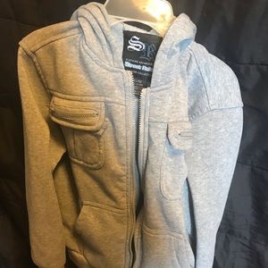 Boys hooded zip up sweatshirt